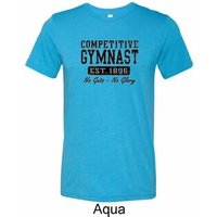 Mens Gymnastics Shirt Competitive Gymnast Tri Blend Crewneck T-Shirt