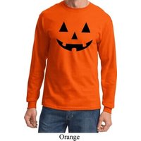 Mens Halloween Shirt Black Jack O Lantern Long Sleeve Tee T-Shirt