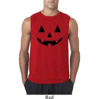 Mens Halloween Shirt Black Jack O Lantern Sleeveless Tee T-Shirt
