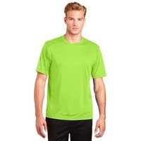 Mens High Visibility Reflective Cycling Tee Shirt - Lime Green
