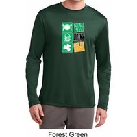 Mens Irish Eat Drink Be Irish Dry Wicking Long Sleeve Tee T-Shirt
