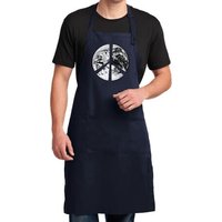 Mens Peace Apron Peace Earth Full Length Apron with Pockets