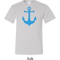 Mens Sailing Shirt Blue Anchor Tall Tee T-Shirt