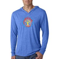 Mens Shirt Psychedelic Peace Lightweight Hoodie Tee T-Shirt