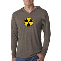 Mens Shirt Radiation Symbol Lightweight Hoodie Tee T-Shirt