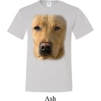 Mens Yellow Lab Shirt Big Yellow Lab Face Tall Tee T-Shirt