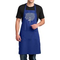 Mens Yoga Apron Grey Tree Pose Full Length Apron with Pockets