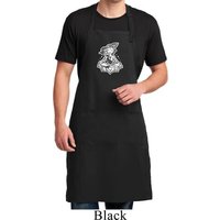 Mens Yoga Apron Krishna Full Length Apron with Pockets