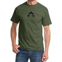 Mens Yoga Shirt Black Namaste Lotus Tee T-Shirt