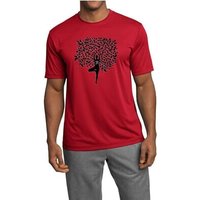 Mens Yoga Shirt Black Tree Pose Moisture Wicking Tee T-Shirt