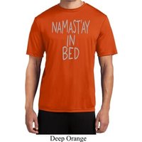 Mens Yoga Shirt Namastay In Bed Moisture Wicking Tee