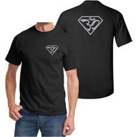 Mens Yoga Shirt Super OM Front and Back Print T-Shirt