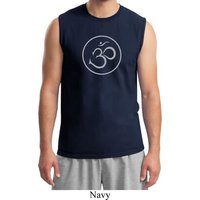 Mens Yoga Shirt Thin OM Muscle Tee T-Shirt