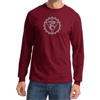 Mens Yoga Shirt Vishuddha Chakra Meditation Long Sleeve Shirt