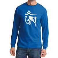 Mens Yoga Shirt White Tibetan Om Long Sleeve
