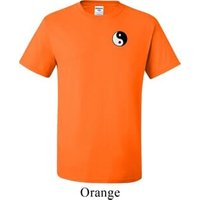 Mens Yoga Shirt Yin Yang Patch Pocket Print Tall Tee T-Shirt