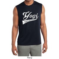 Mens Yoga Shirt Yogi University Sleeveless Moisture Wicking Tee