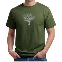 Mens Yoga T-shirt Grey Tree of Life Organic Tee
