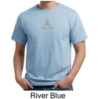 Mens Yoga T-shirt - Lotus Pose Meditation Organic Tee Shirt