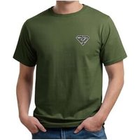 Mens Yoga T-Shirt Super OM Pocket Print Organic Tee Shirt