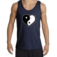 Mens Yoga Tanktop Yin Yang Heart Tank Top