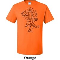 Mens Yoga Tee Black Sketch Ganesha Tall T-shirt