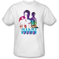 Miami Vice Kids T-shirt Crockett And Tubbs Youth White Tee Shirt
