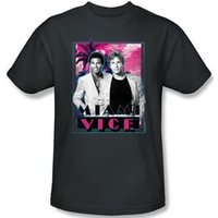 Miami Vice Kids T-shirt Gotchya Tubbs and Crockett Youth Charcoal Tee