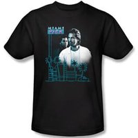 Miami Vice Kids T-shirt Looking Out Youth Black Tee Shirt