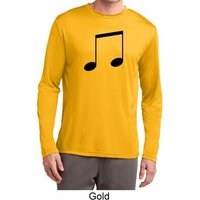 Music 8th Note Mens Dry Wicking Long Sleeve Shirt