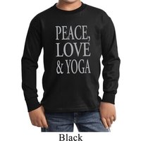 Peace Love & Yoga Kids Long Sleeve Shirt
