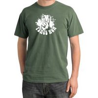 Peace Shirt Peace Now Retro Pigment Dyed Tee Olive