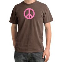 Peace Sign Shirt Pink Peace Pigment Dyed Tee Chestnut