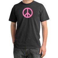 Peace Sign Shirt Pink Peace Pigment Dyed Tee Dark Smoke