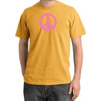 Peace Sign Shirt Pink Peace Pigment Dyed Tee Mustard