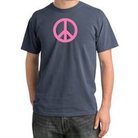 Peace Sign Shirt Pink Peace Pigment Dyed Tee Scotland Blue