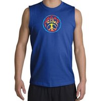 Peace Sign Shirt Psychedelic Peace Muscle Shirt Royal