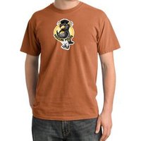 Penguin Power Shirt Athletic Gym Workout Pigment Dyed Tee Burnt Orange