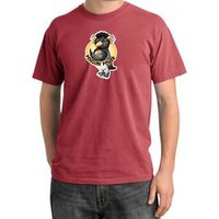 Penguin Power Shirt Athletic Gym Workout Pigment Dyed Tee Dashing Red