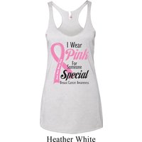 Pink For Someone Special Ladies Tri Blend Racerback Tank Top