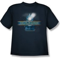 Polar Express Shirt Kids Train Logo Navy Blue Youth Tee T-Shirt