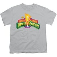 Power Rangers Shirt Kids Logo Silver T-Shirt
