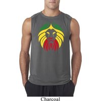 Rasta Lion Head Mens Sleeveless Shirt