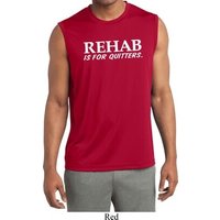 Rehab Is For Quitters Mens Sleeveless Moisture Wicking Shirt
