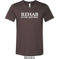Rehab Is For Quitters Mens Tri Blend V-neck Shirt