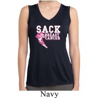 Sack Breast Cancer Ladies Sleeveless Moisture Wicking Shirt