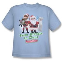 Santa Clause Shirt Kids From Kringle Light Blue T-Shirt