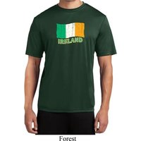 St Patrick's Day Distressed Ireland Flag Mens Moisture Wicking Shirt