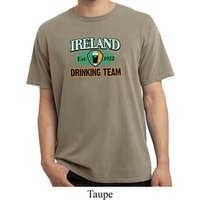 St Patrick's Day Ireland EST 1922 Drinking Team Pigment Dyed Shirt