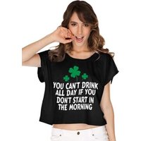 St Patricks Day Drink All Day Ladies Boxy Tee